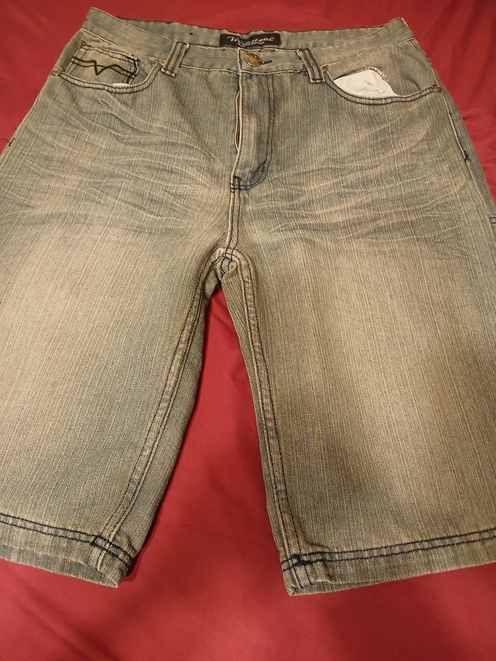 Men's Light Wash Denim Shorts - Light Blue